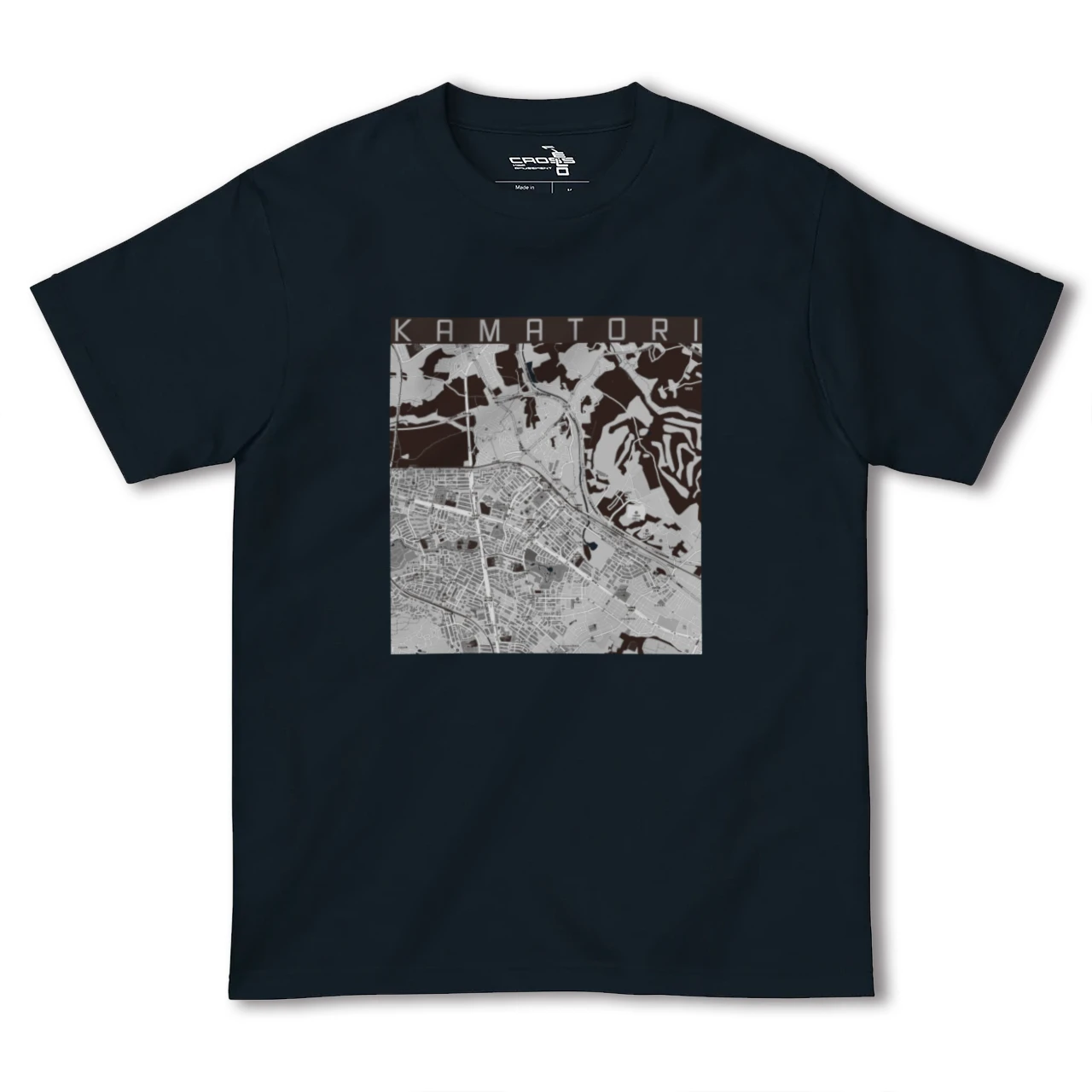 【鎌取(千葉県)】地図柄ヘビーウェイトTシャツ