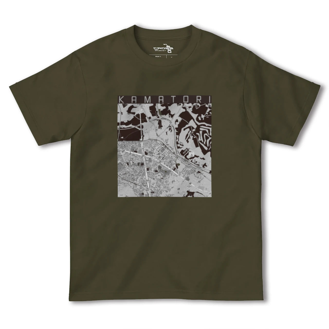【鎌取(千葉県)】地図柄ヘビーウェイトTシャツ