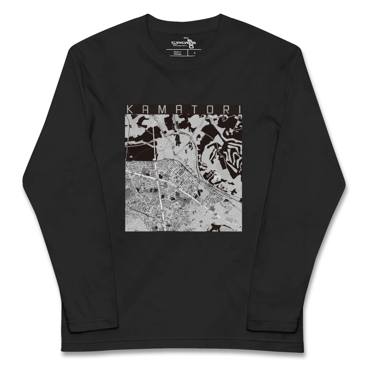 【鎌取(千葉県)】地図柄ロングスリーブTシャツ