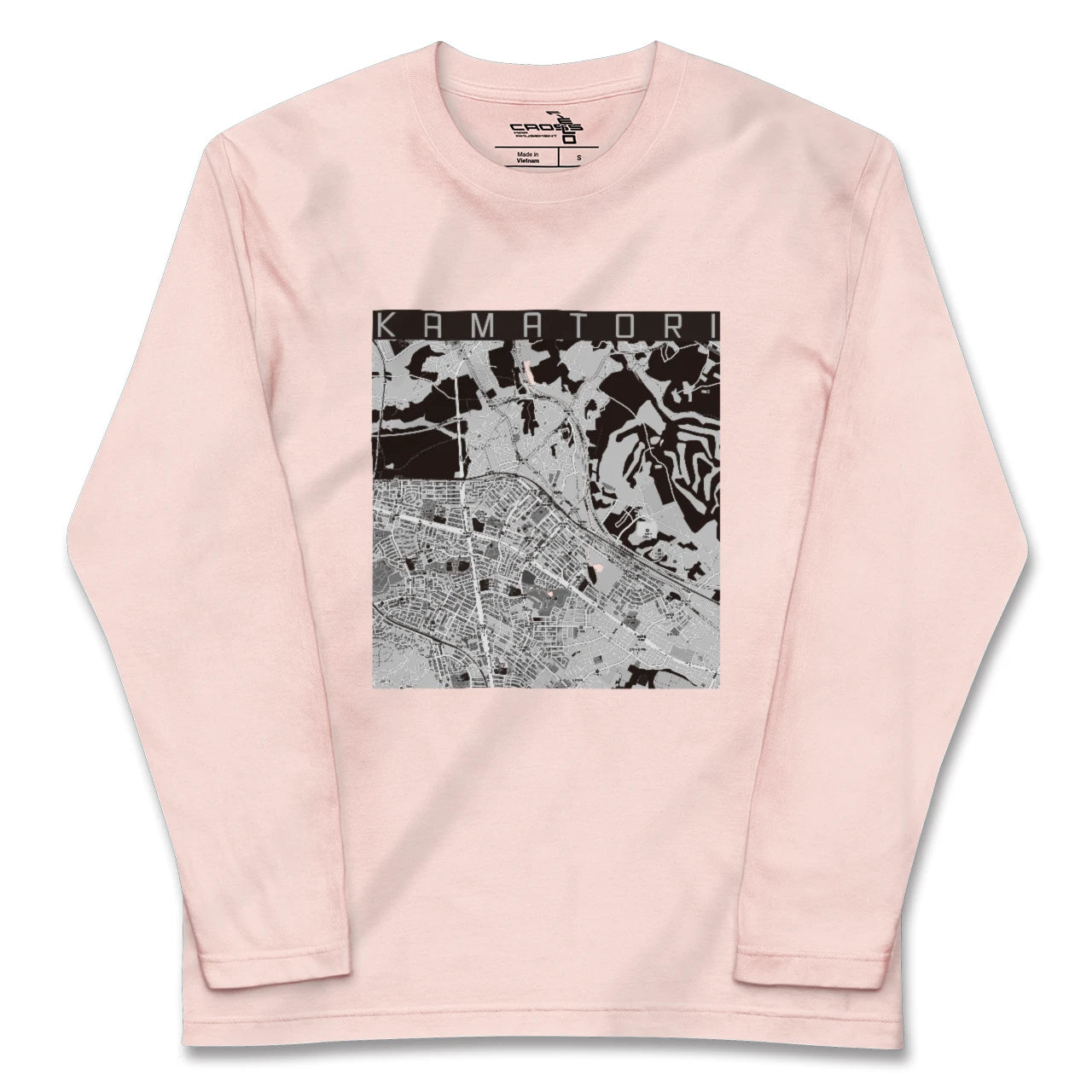 【鎌取(千葉県)】地図柄ロングスリーブTシャツ