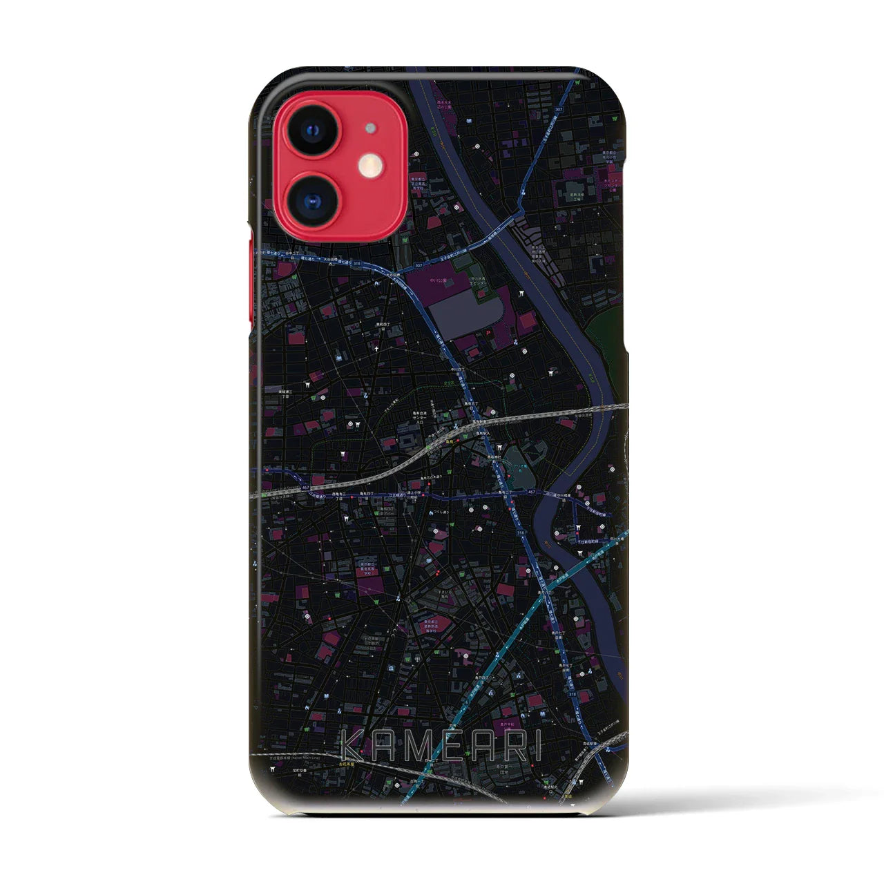 【亀有(東京都)】地図柄iPhoneケース(バックカバータイプ)