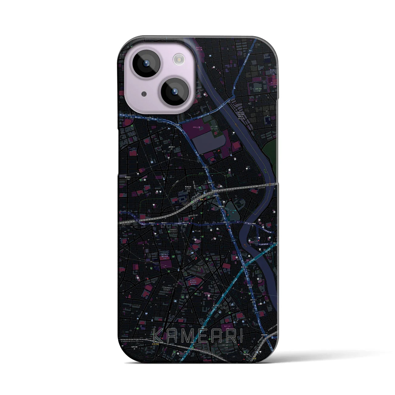 【亀有(東京都)】地図柄iPhoneケース(バックカバータイプ)