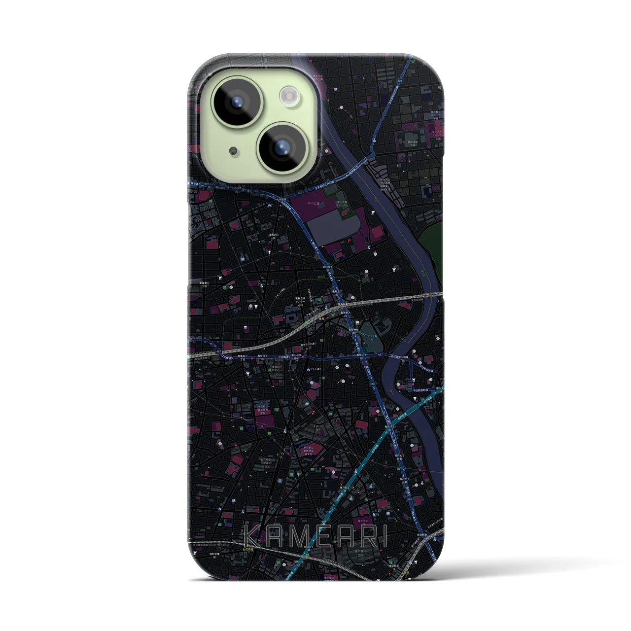 【亀有(東京都)】地図柄iPhoneケース(バックカバータイプ)