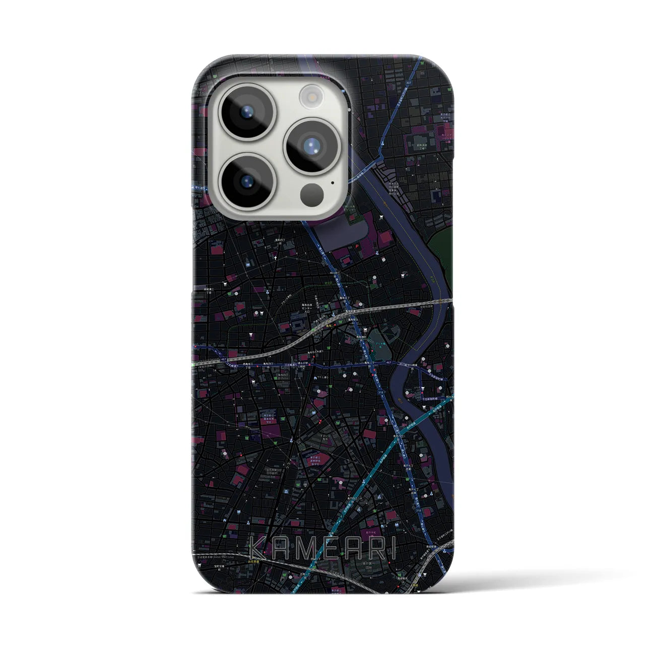 【亀有(東京都)】地図柄iPhoneケース(バックカバータイプ)