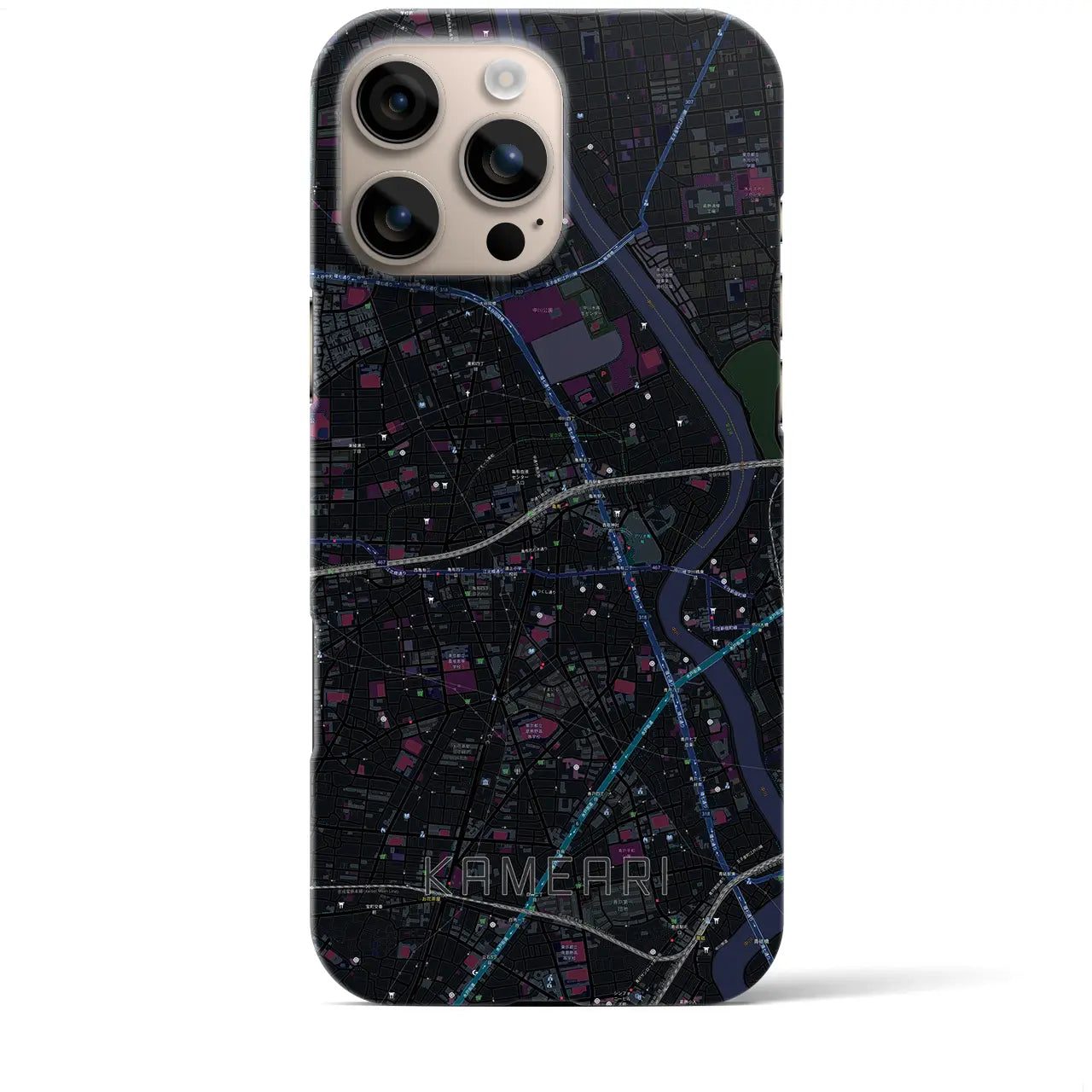 【亀有(東京都)】地図柄iPhoneケース(バックカバータイプ)