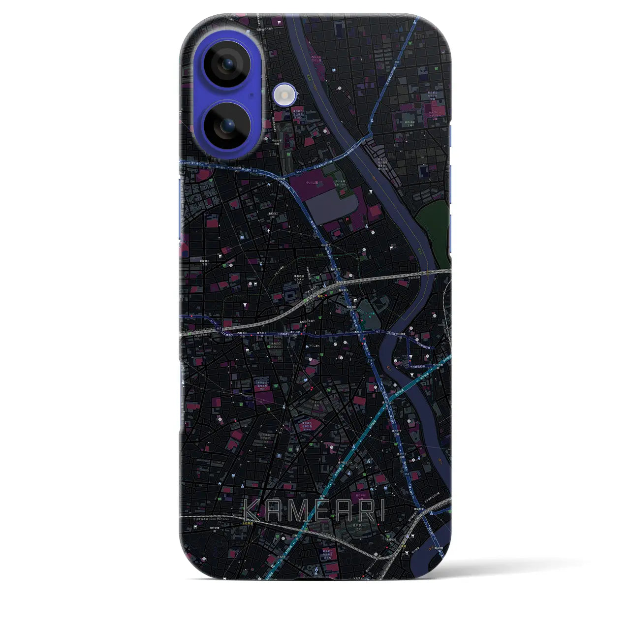 【亀有(東京都)】地図柄iPhoneケース(バックカバータイプ)