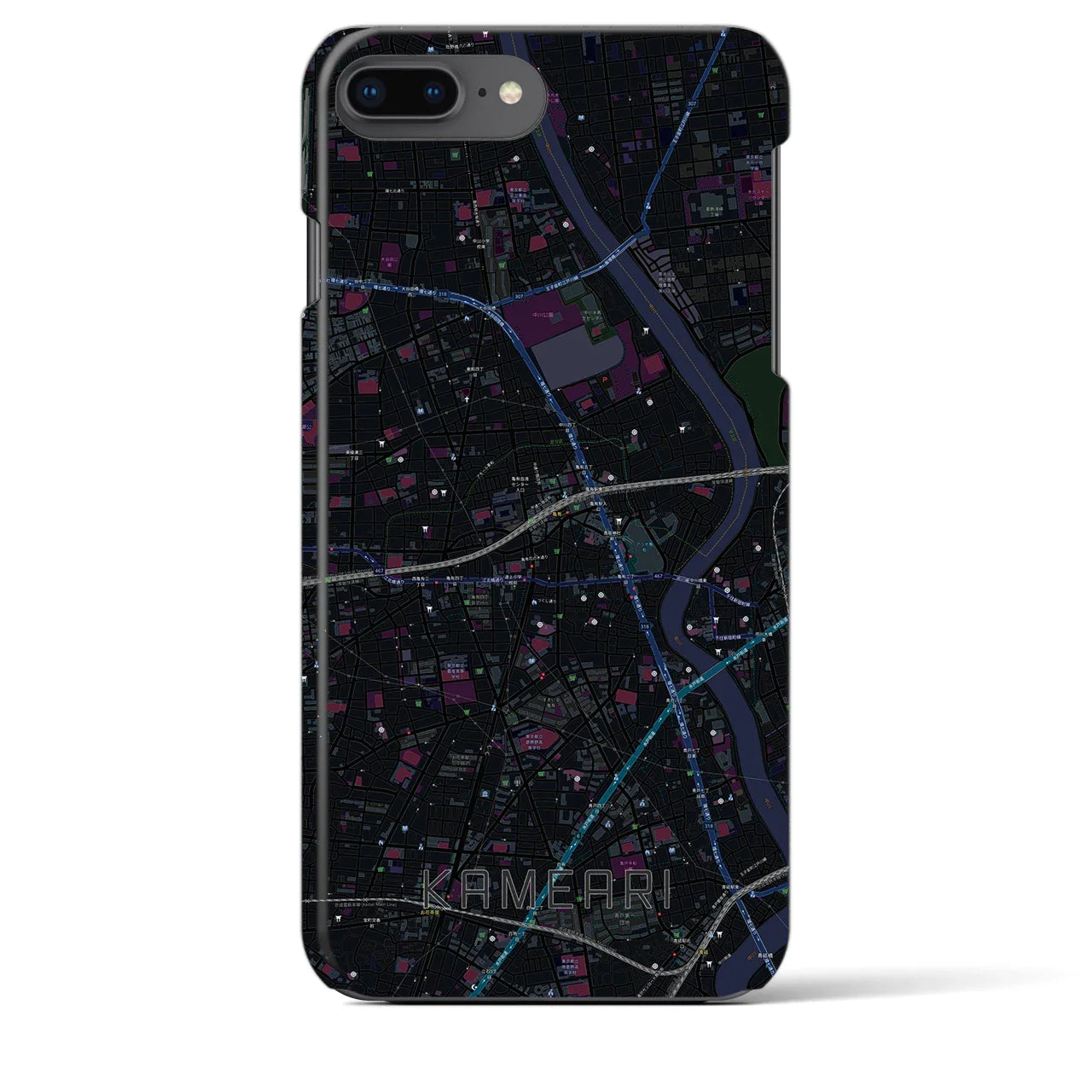 【亀有(東京都)】地図柄iPhoneケース(バックカバータイプ)