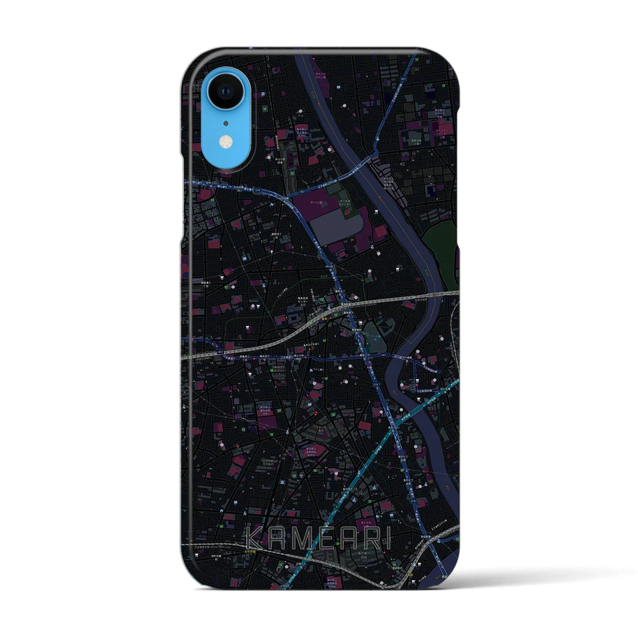 【亀有(東京都)】地図柄iPhoneケース(バックカバータイプ)
