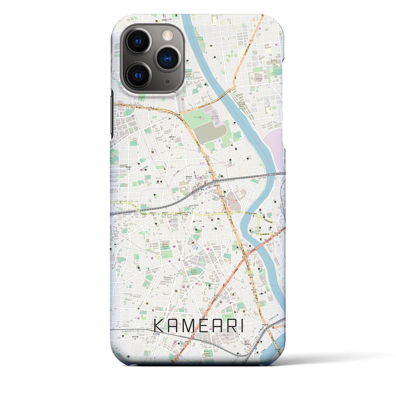 【亀有(東京都)】地図柄iPhoneケース(バックカバータイプ)