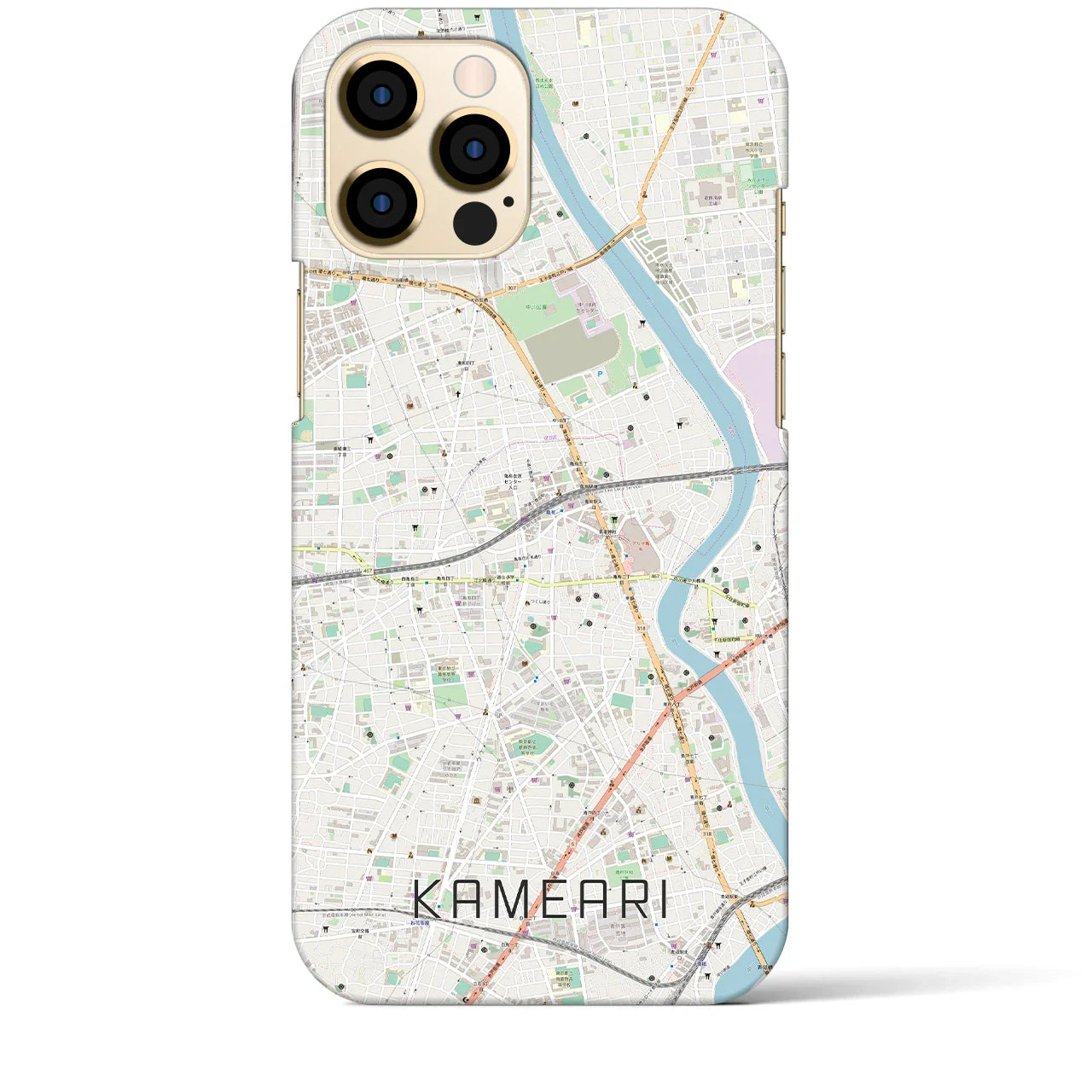 【亀有(東京都)】地図柄iPhoneケース(バックカバータイプ)