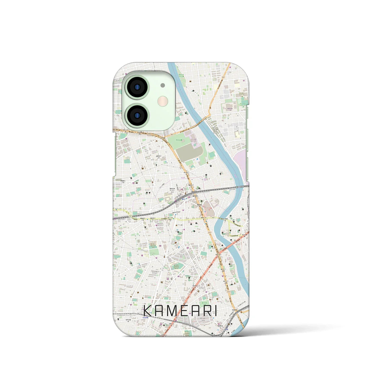 【亀有(東京都)】地図柄iPhoneケース(バックカバータイプ)