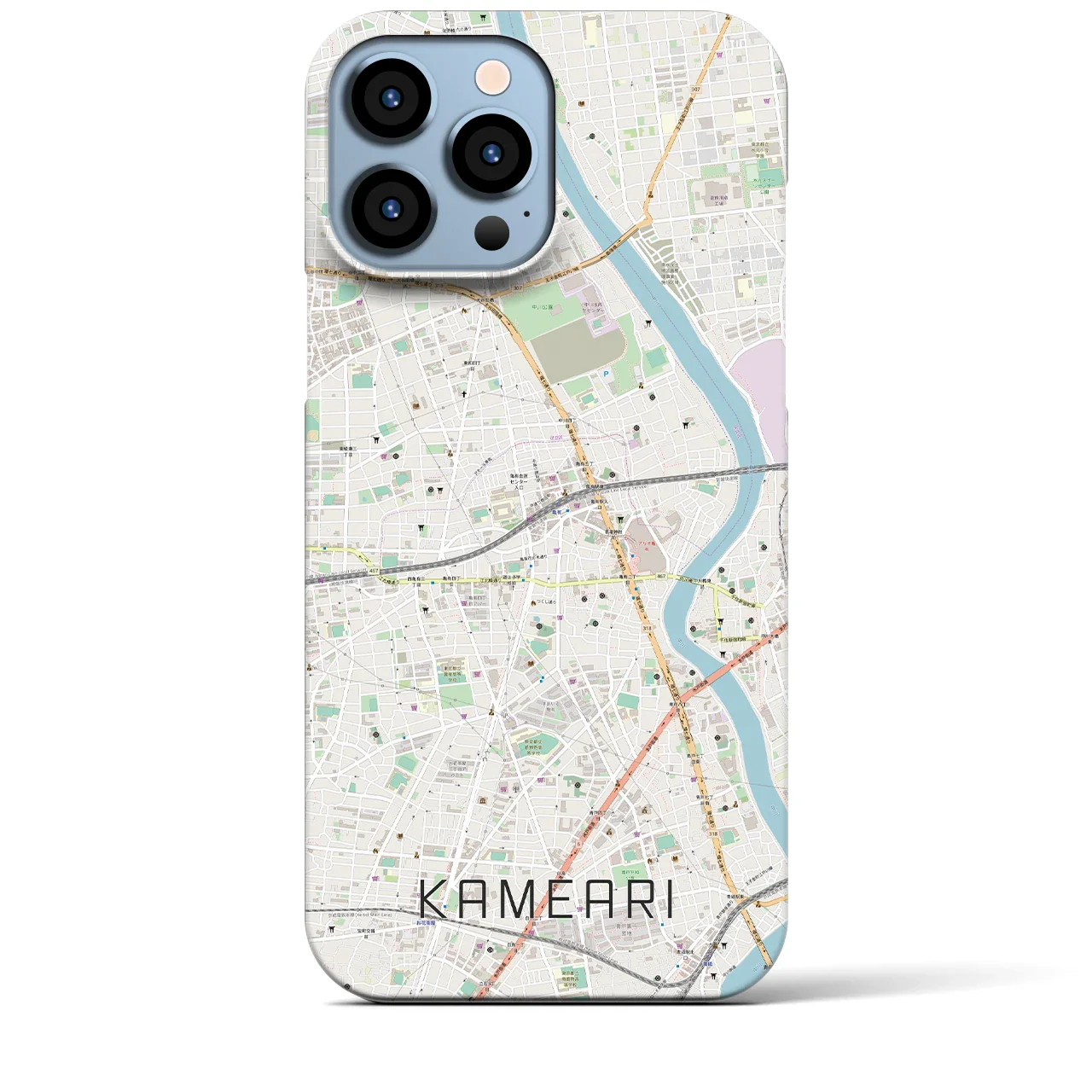 【亀有(東京都)】地図柄iPhoneケース(バックカバータイプ)