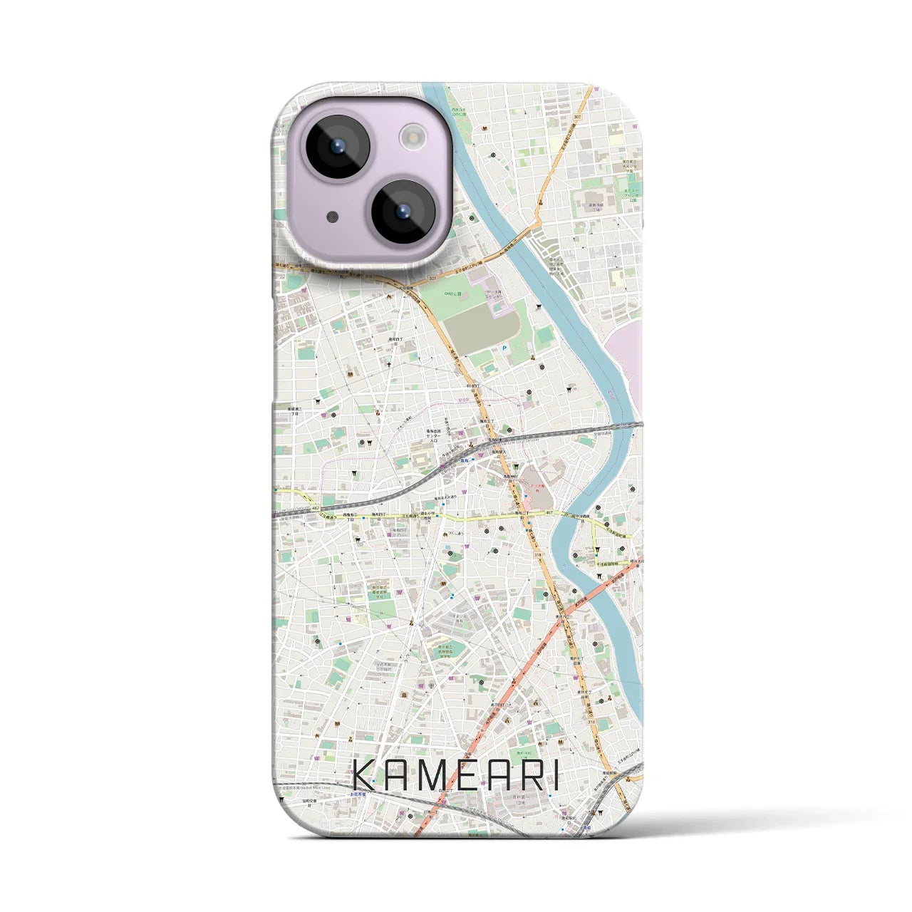 【亀有(東京都)】地図柄iPhoneケース(バックカバータイプ)