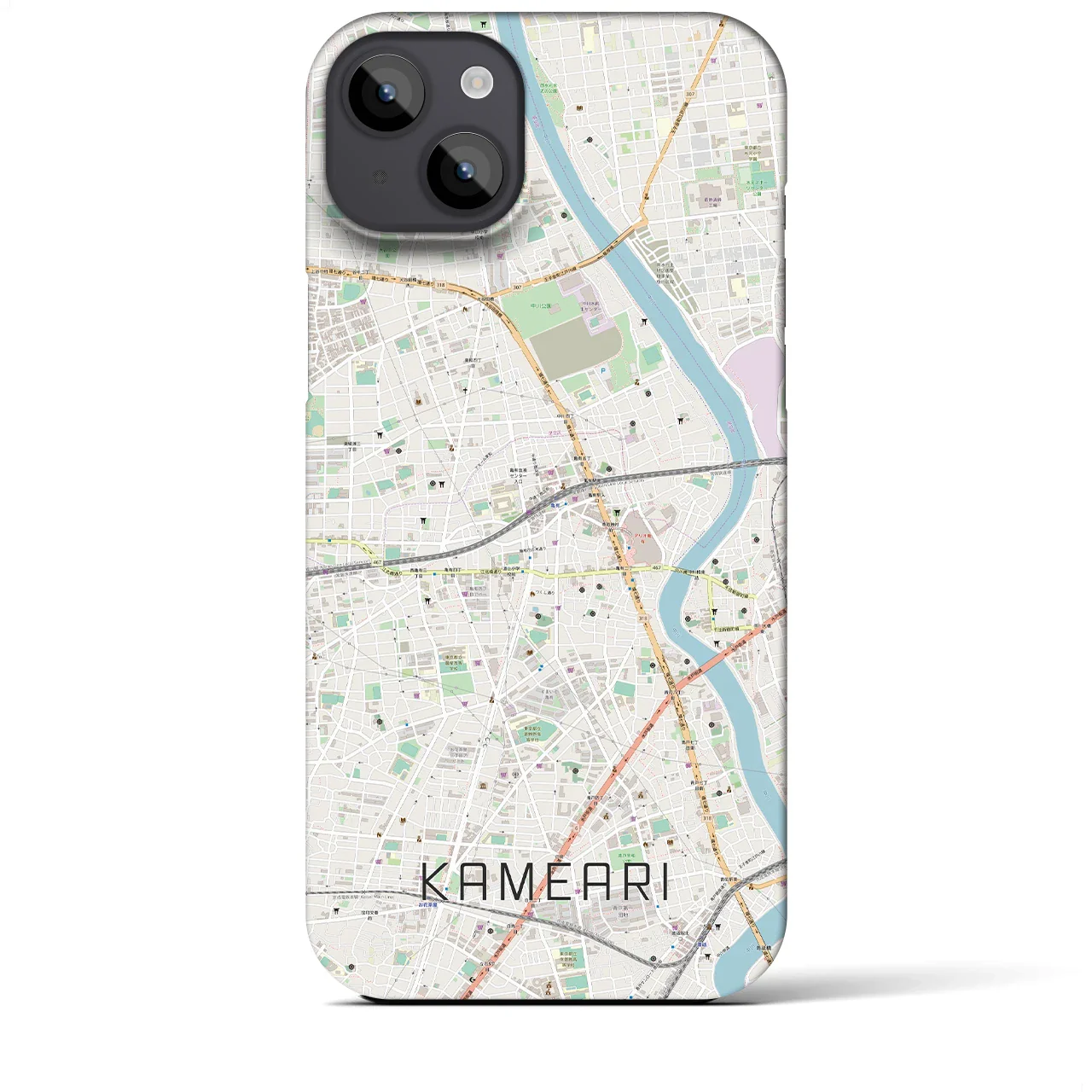 【亀有(東京都)】地図柄iPhoneケース(バックカバータイプ)