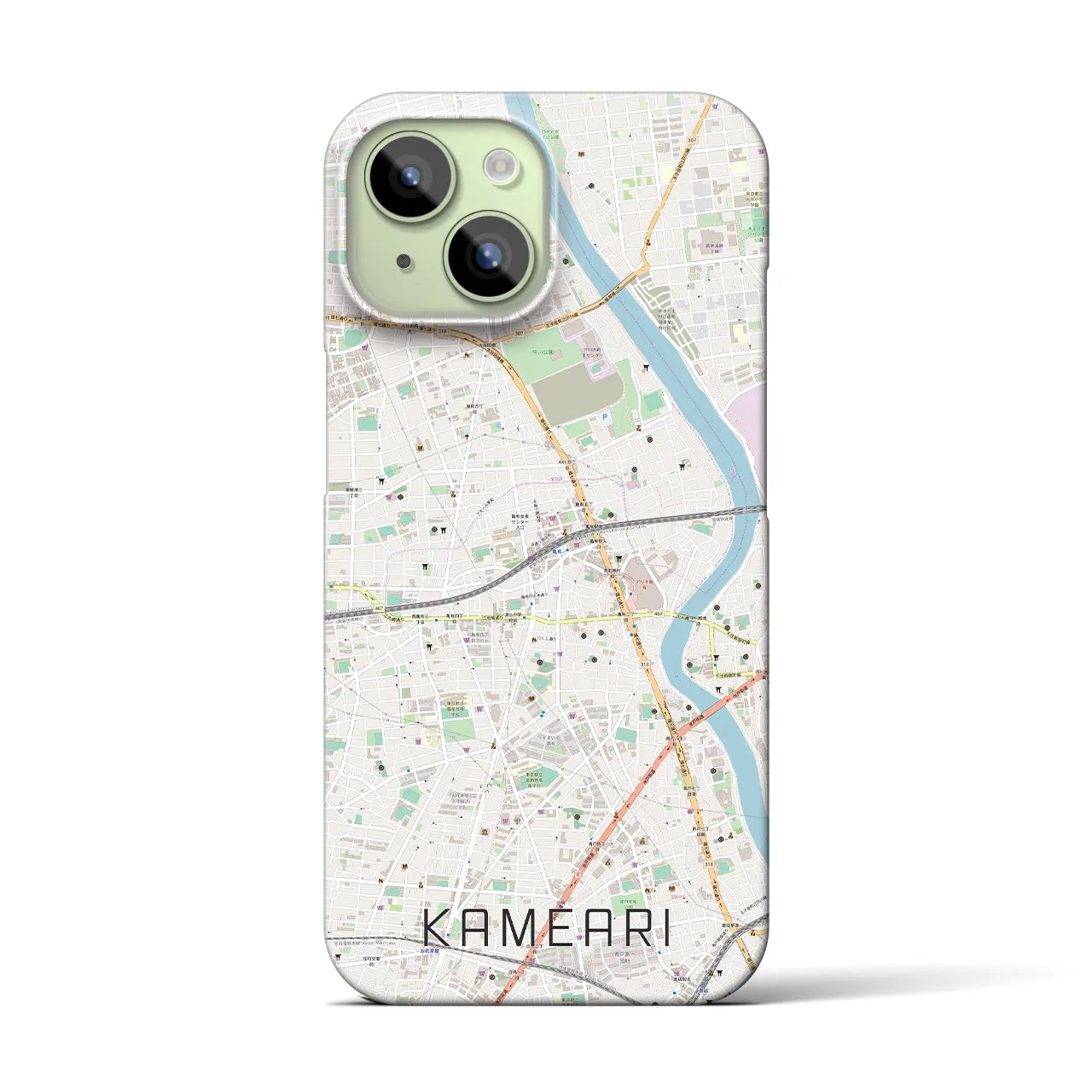 【亀有(東京都)】地図柄iPhoneケース(バックカバータイプ)