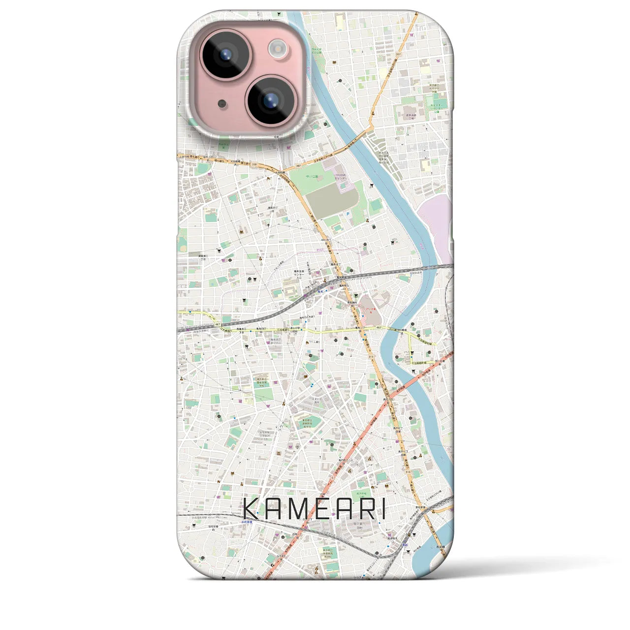 【亀有(東京都)】地図柄iPhoneケース(バックカバータイプ)