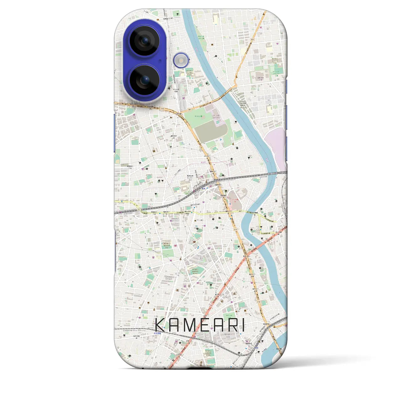 【亀有(東京都)】地図柄iPhoneケース(バックカバータイプ)ナチュラル・iPhone 16 Pro Max 用