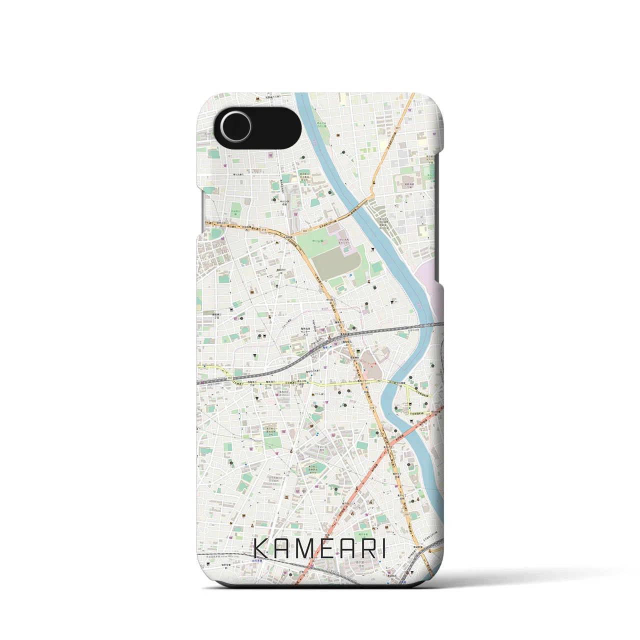 【亀有(東京都)】地図柄iPhoneケース(バックカバータイプ)