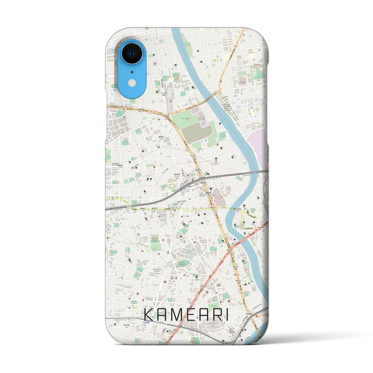 【亀有(東京都)】地図柄iPhoneケース(バックカバータイプ)