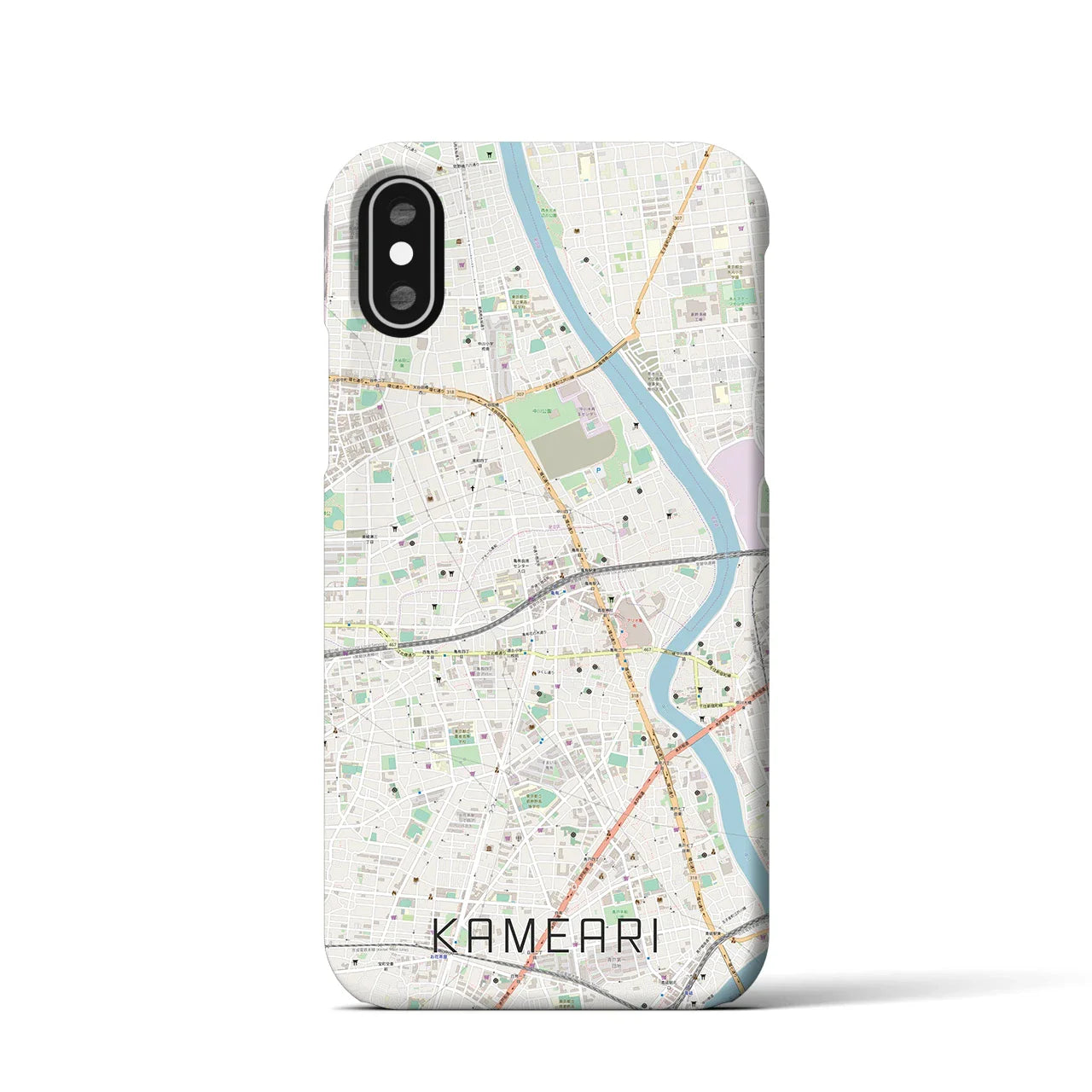 【亀有(東京都)】地図柄iPhoneケース(バックカバータイプ)