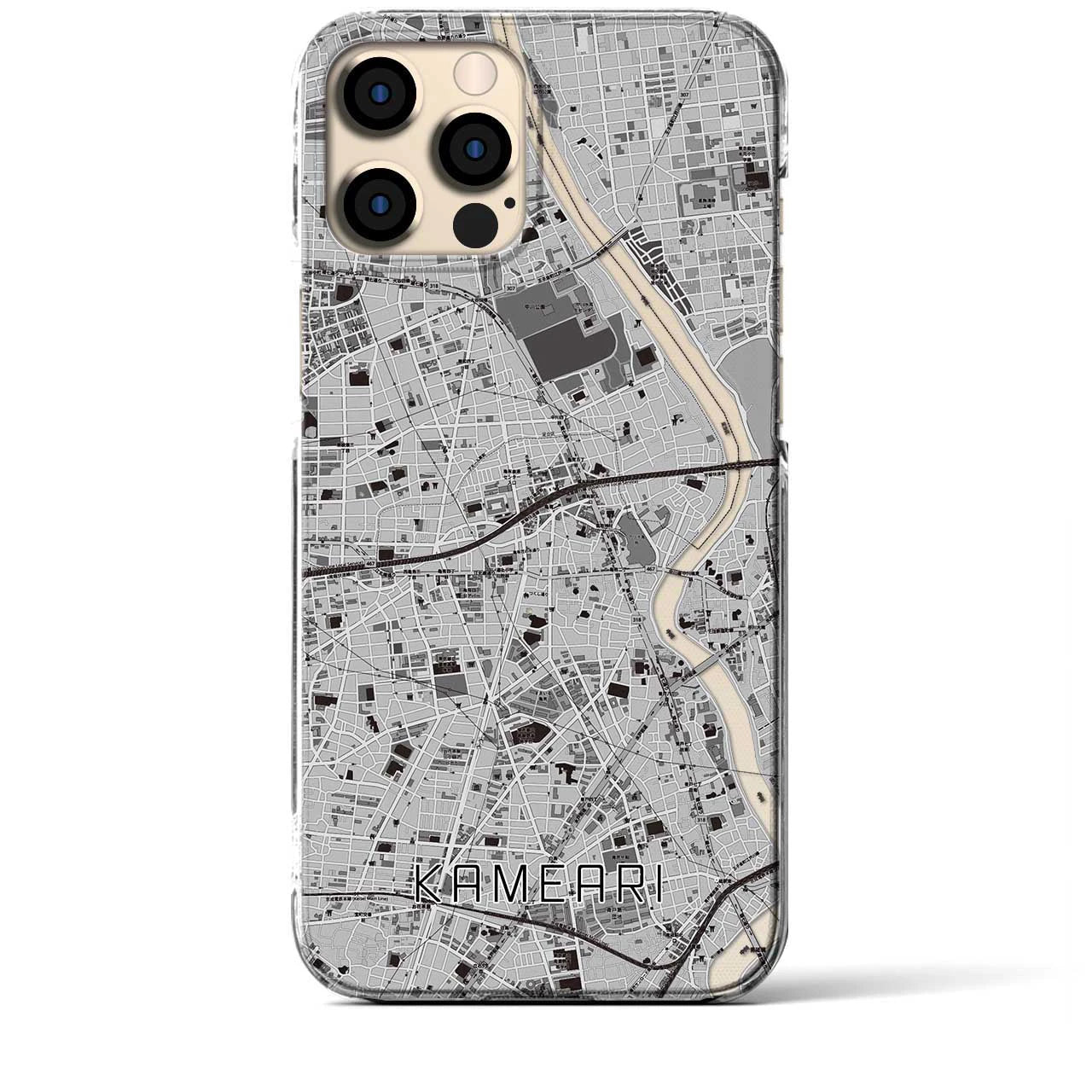 【亀有(東京都)】地図柄iPhoneケース(クリアタイプ)