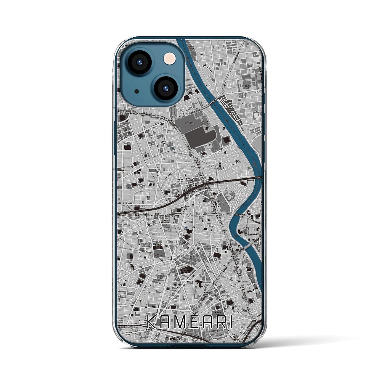 【亀有(東京都)】地図柄iPhoneケース(クリアタイプ)