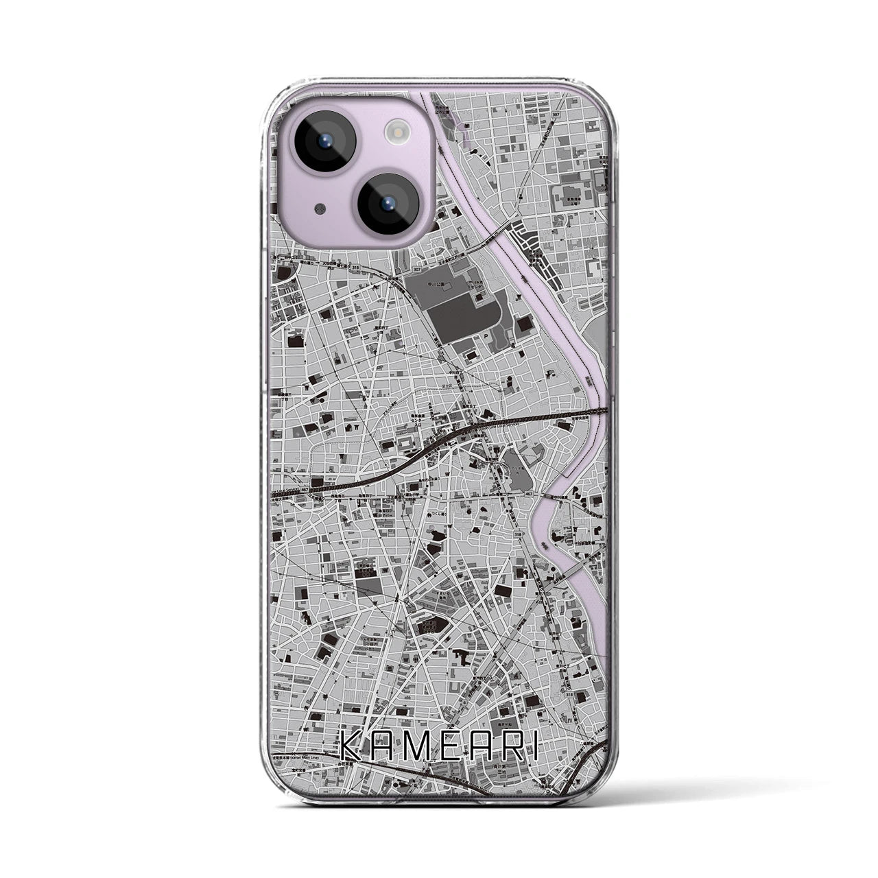 【亀有(東京都)】地図柄iPhoneケース(クリアタイプ)