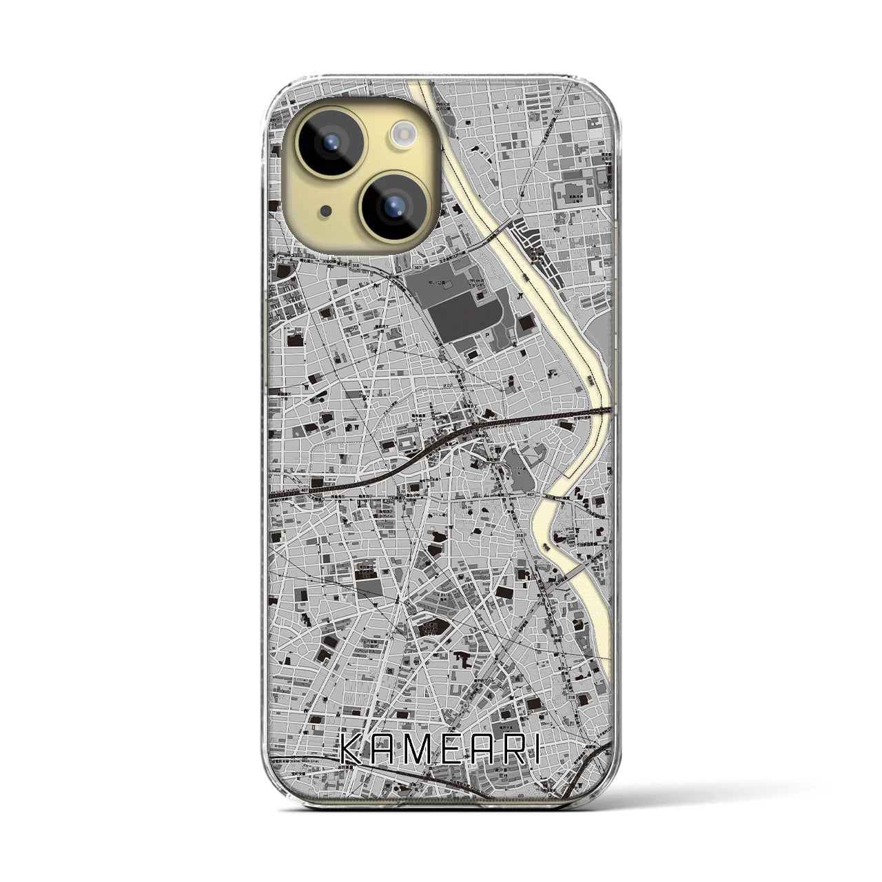 【亀有(東京都)】地図柄iPhoneケース(クリアタイプ)