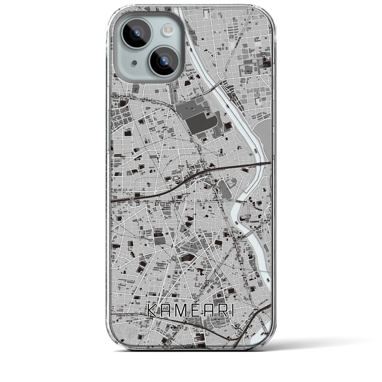 【亀有(東京都)】地図柄iPhoneケース(クリアタイプ)