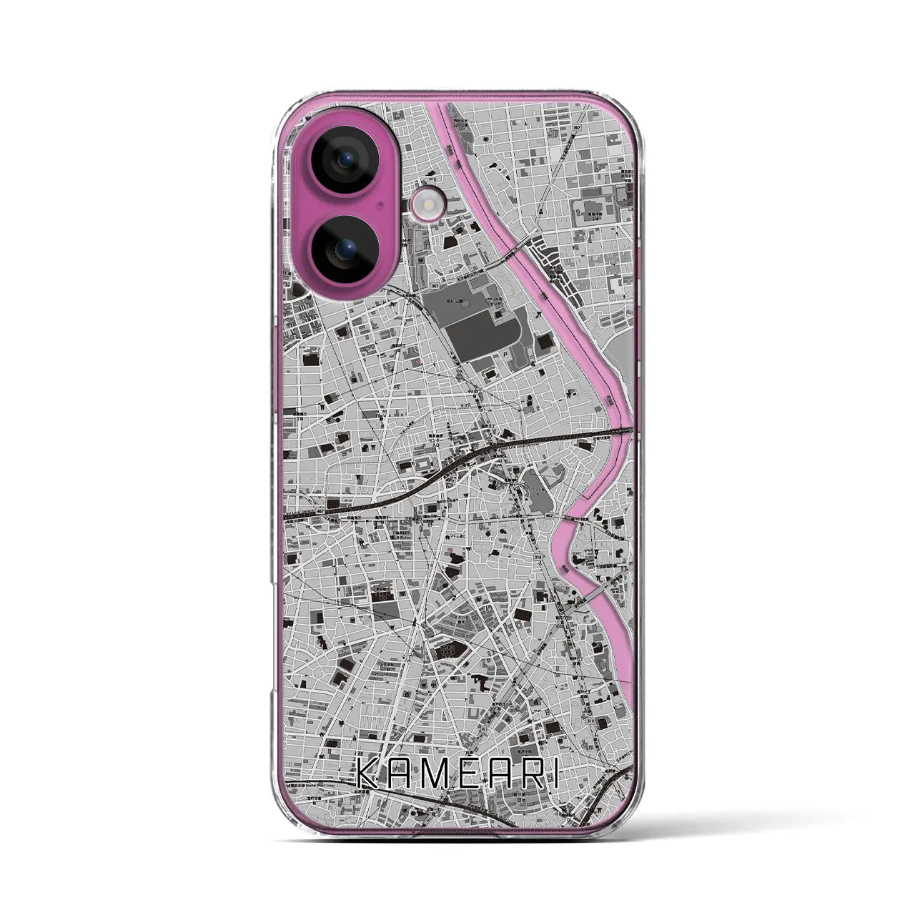 【亀有(東京都)】地図柄iPhoneケース(クリアタイプ)