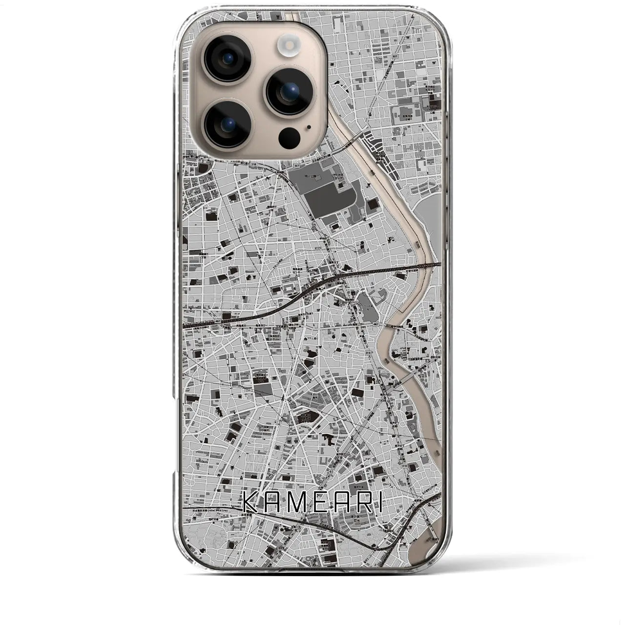 【亀有(東京都)】地図柄iPhoneケース(クリアタイプ)