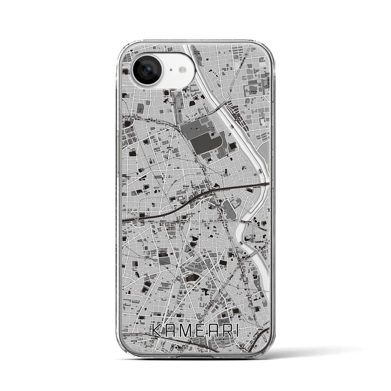 【亀有(東京都)】地図柄iPhoneケース(クリアタイプ)