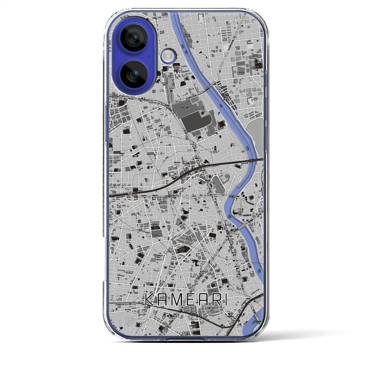 【亀有(東京都)】地図柄iPhoneケース(クリアタイプ)