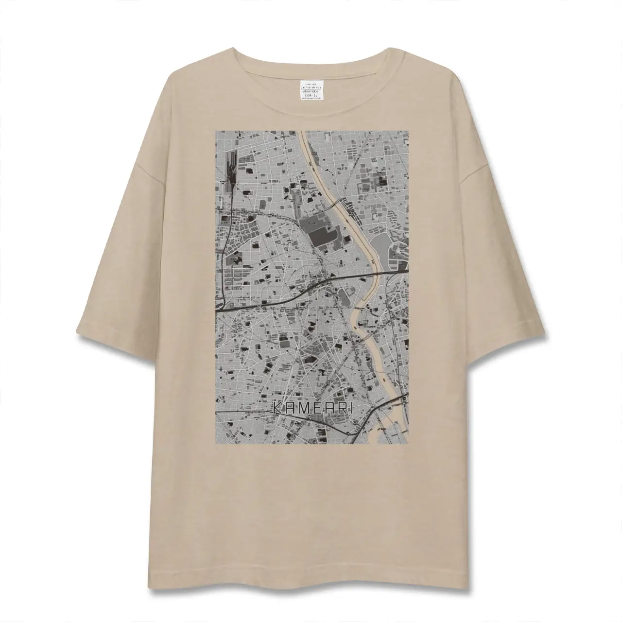 【亀有(東京都)】地図柄ビッグシルエットTシャツ