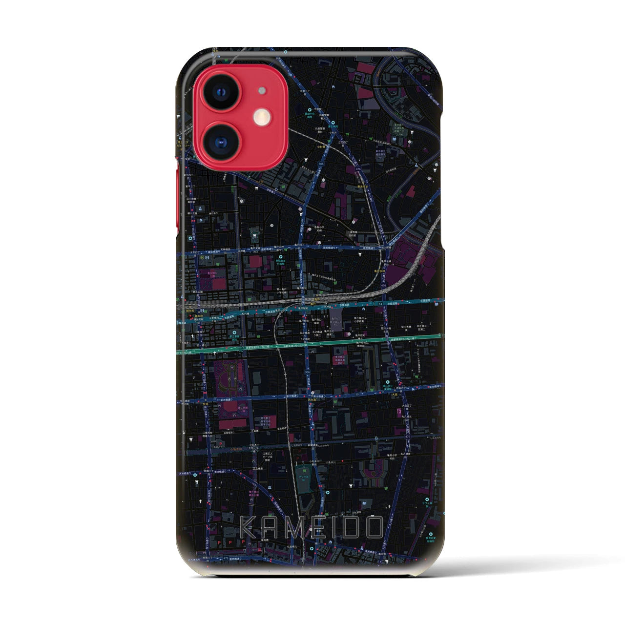 【亀戸(東京都)】地図柄iPhoneケース(バックカバータイプ)