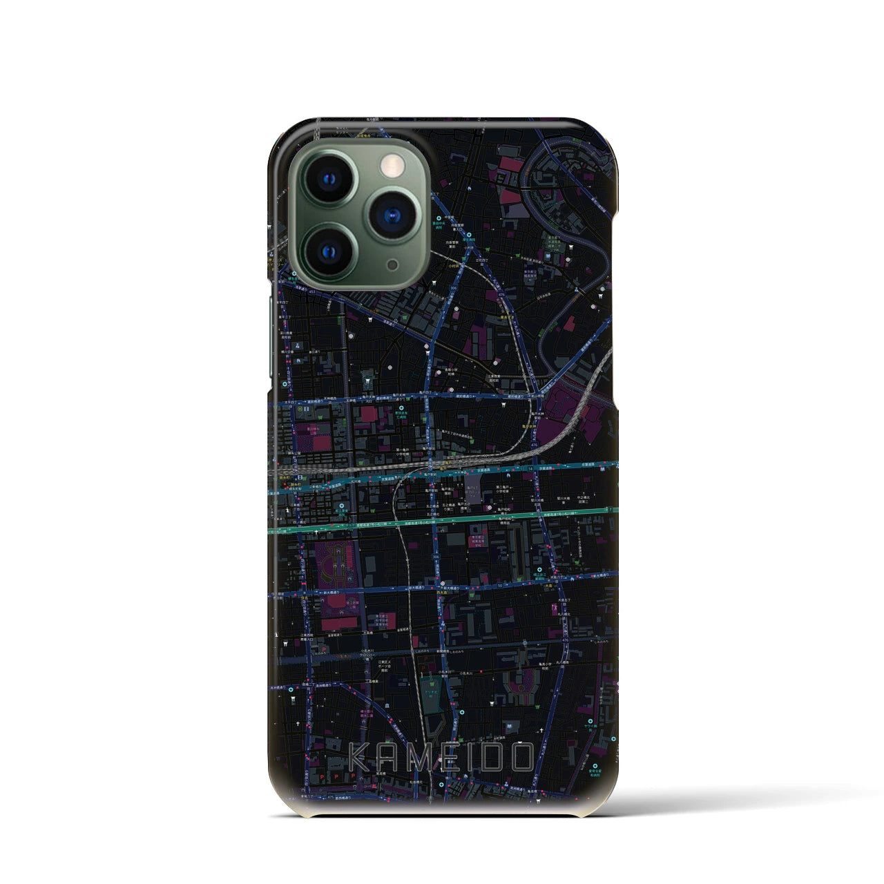 【亀戸(東京都)】地図柄iPhoneケース(バックカバータイプ)