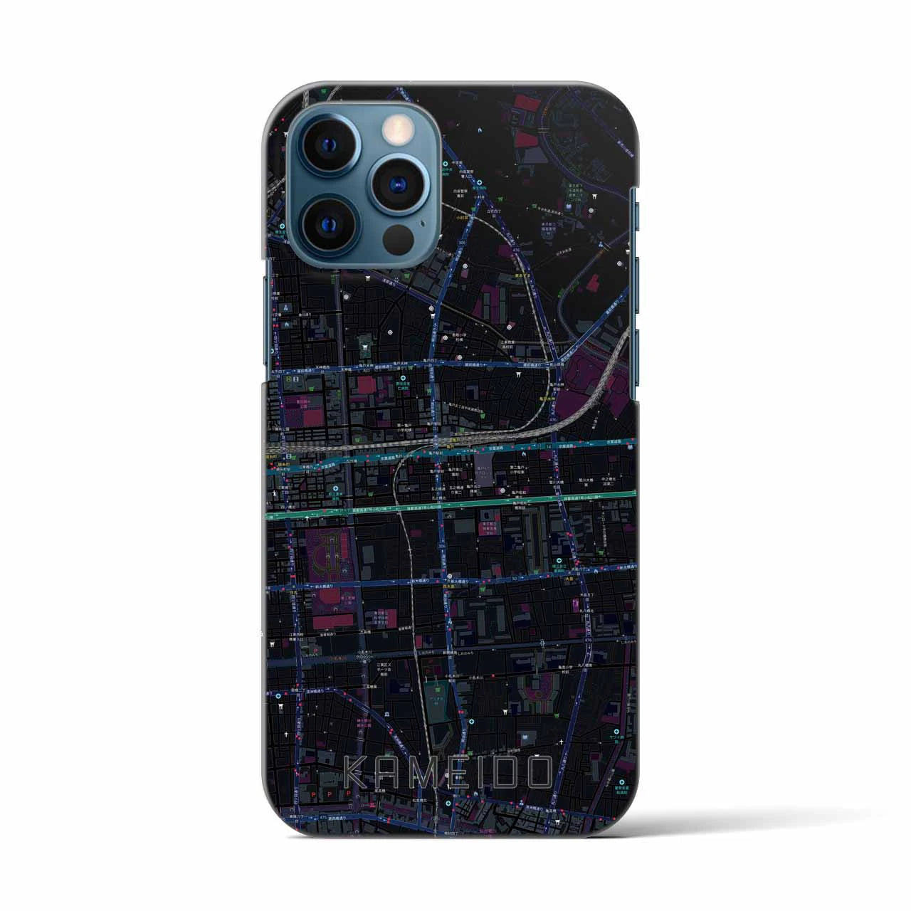 【亀戸(東京都)】地図柄iPhoneケース(バックカバータイプ)