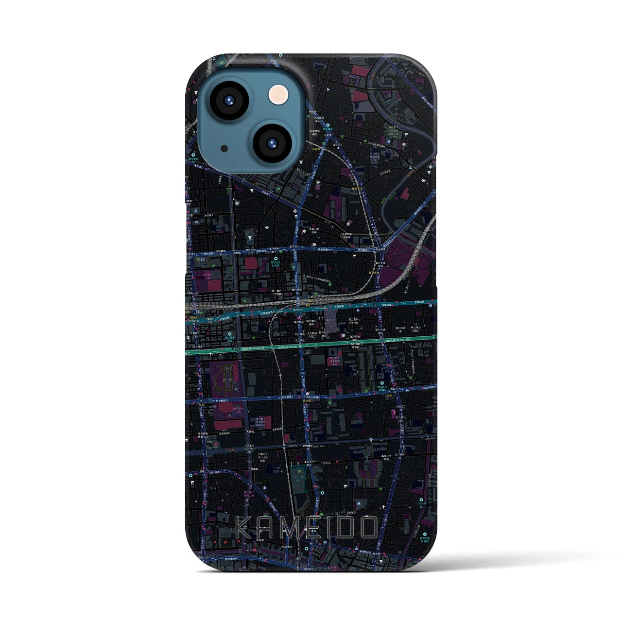 【亀戸(東京都)】地図柄iPhoneケース(バックカバータイプ)