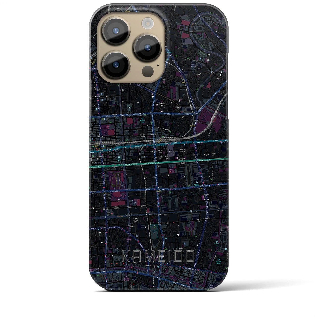 【亀戸(東京都)】地図柄iPhoneケース(バックカバータイプ)