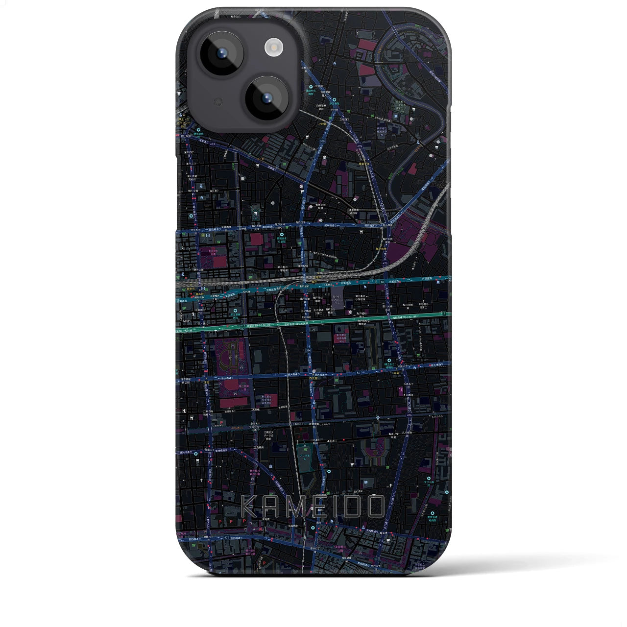 【亀戸(東京都)】地図柄iPhoneケース(バックカバータイプ)