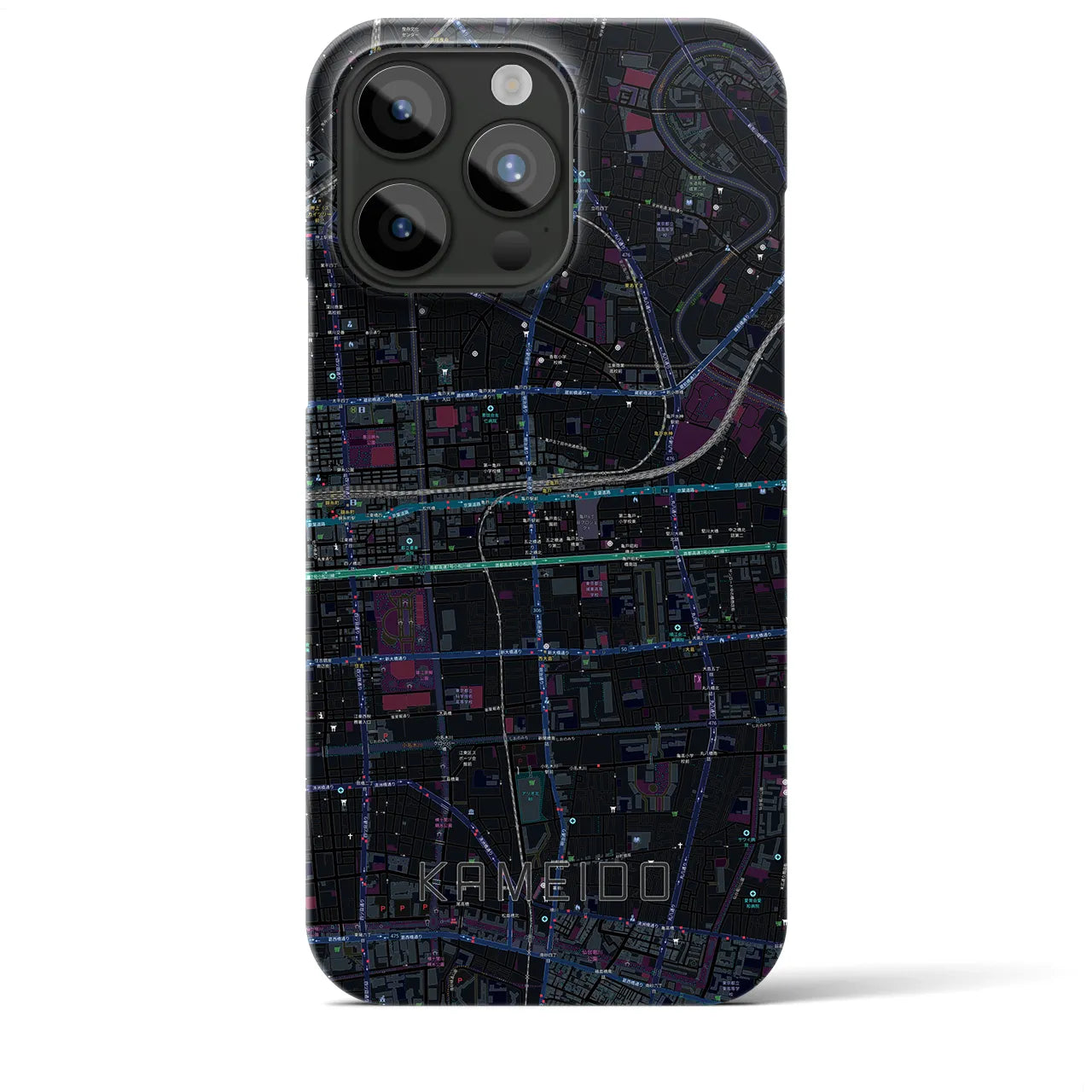 【亀戸(東京都)】地図柄iPhoneケース(バックカバータイプ)