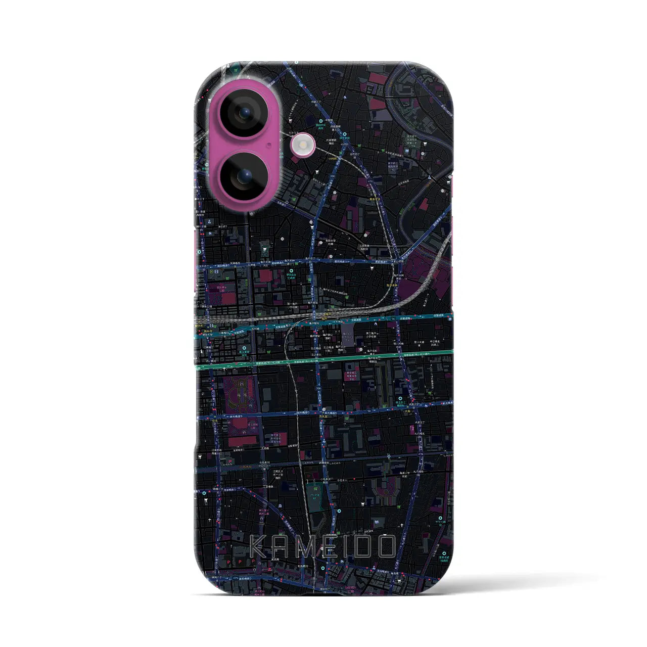 【亀戸(東京都)】地図柄iPhoneケース(バックカバータイプ)