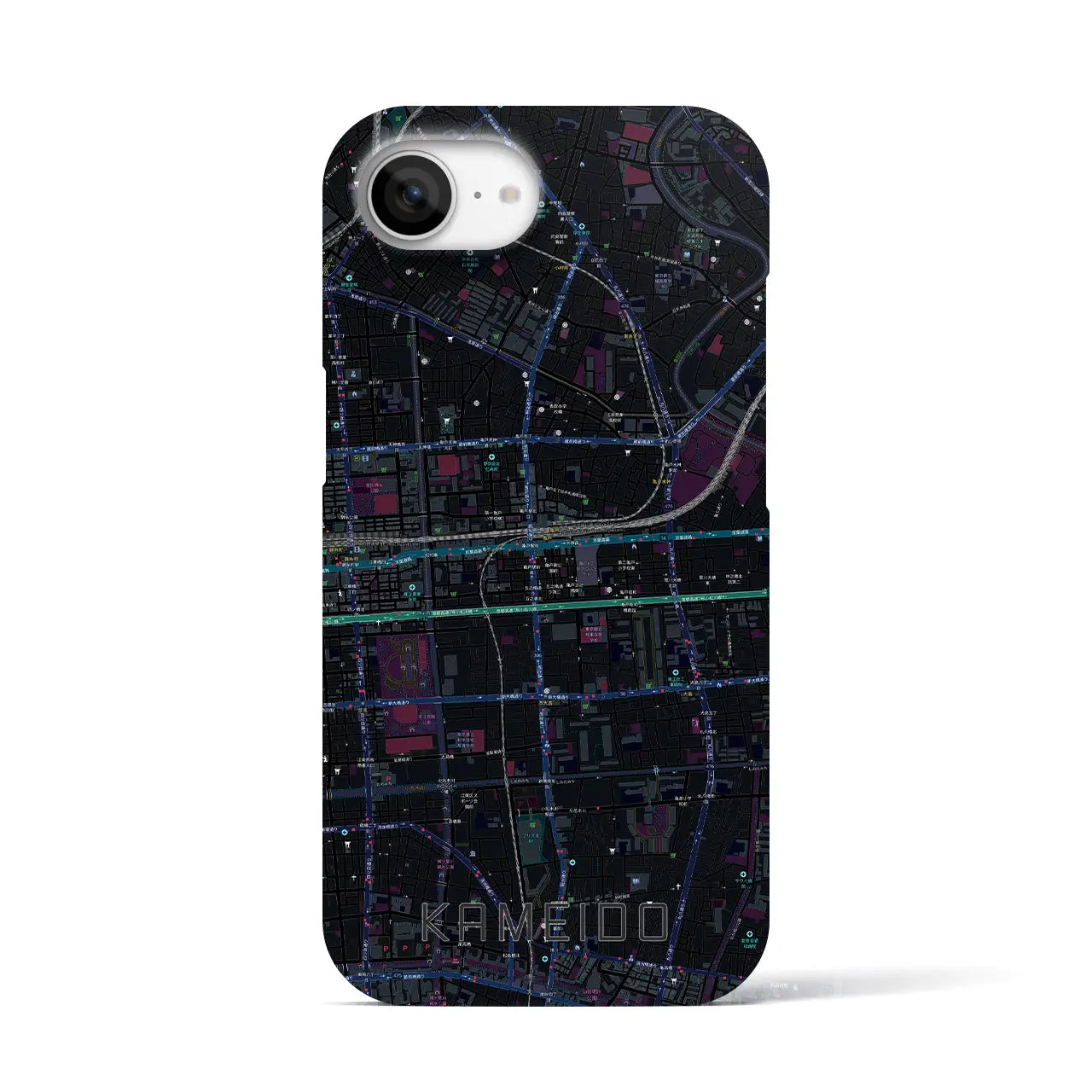 【亀戸(東京都)】地図柄iPhoneケース(バックカバータイプ)