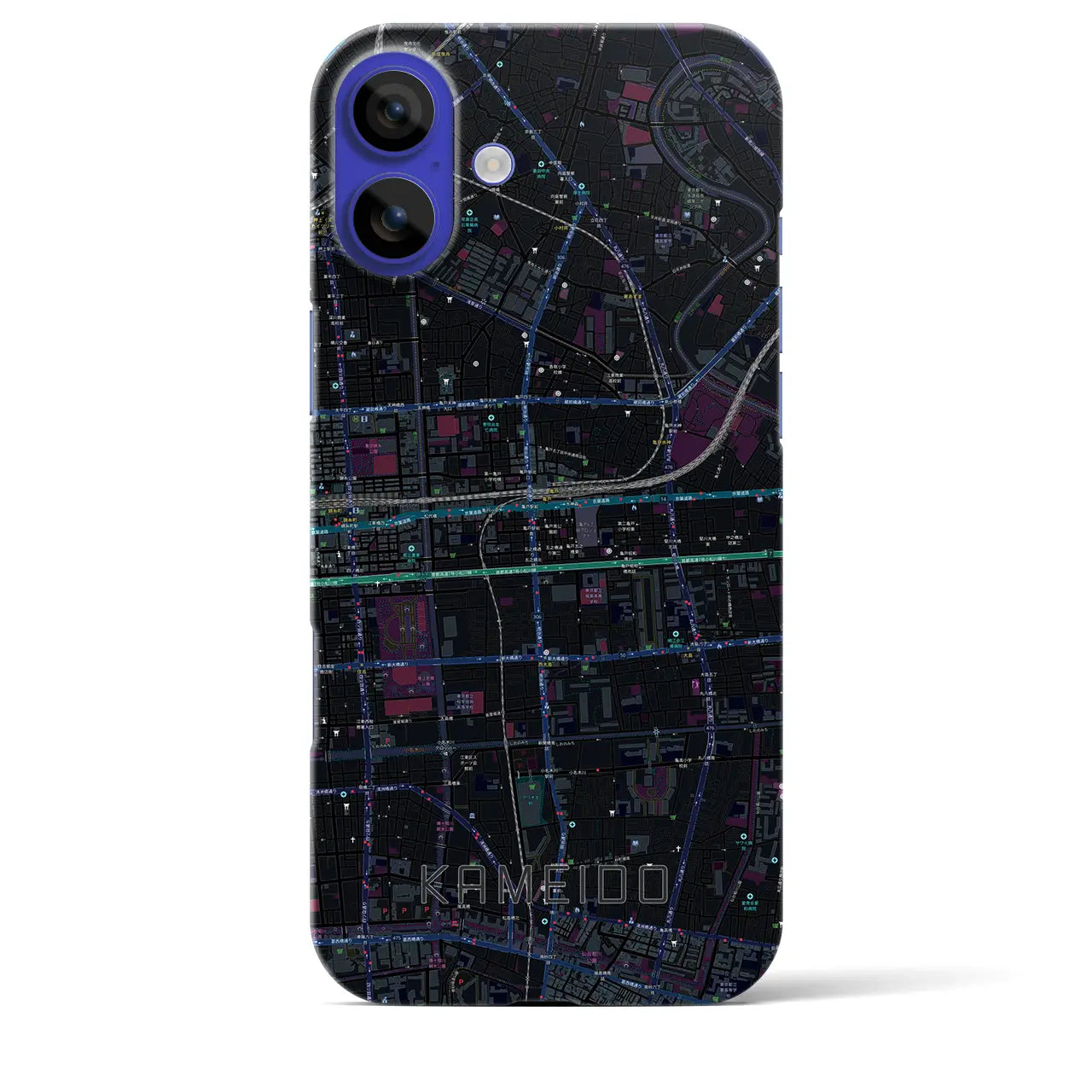 【亀戸(東京都)】地図柄iPhoneケース(バックカバータイプ)