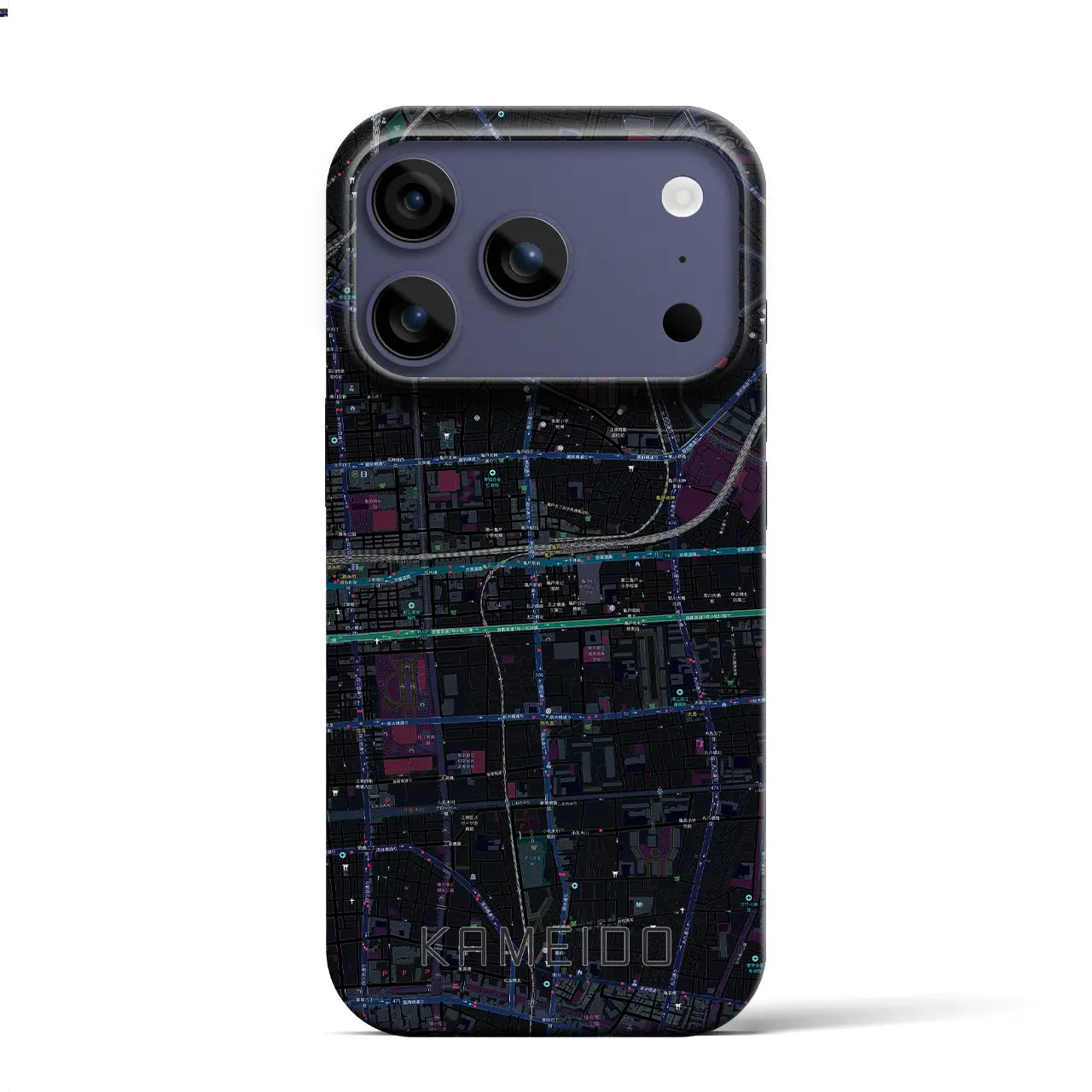 【亀戸(東京都)】地図柄iPhoneケース(バックカバータイプ)