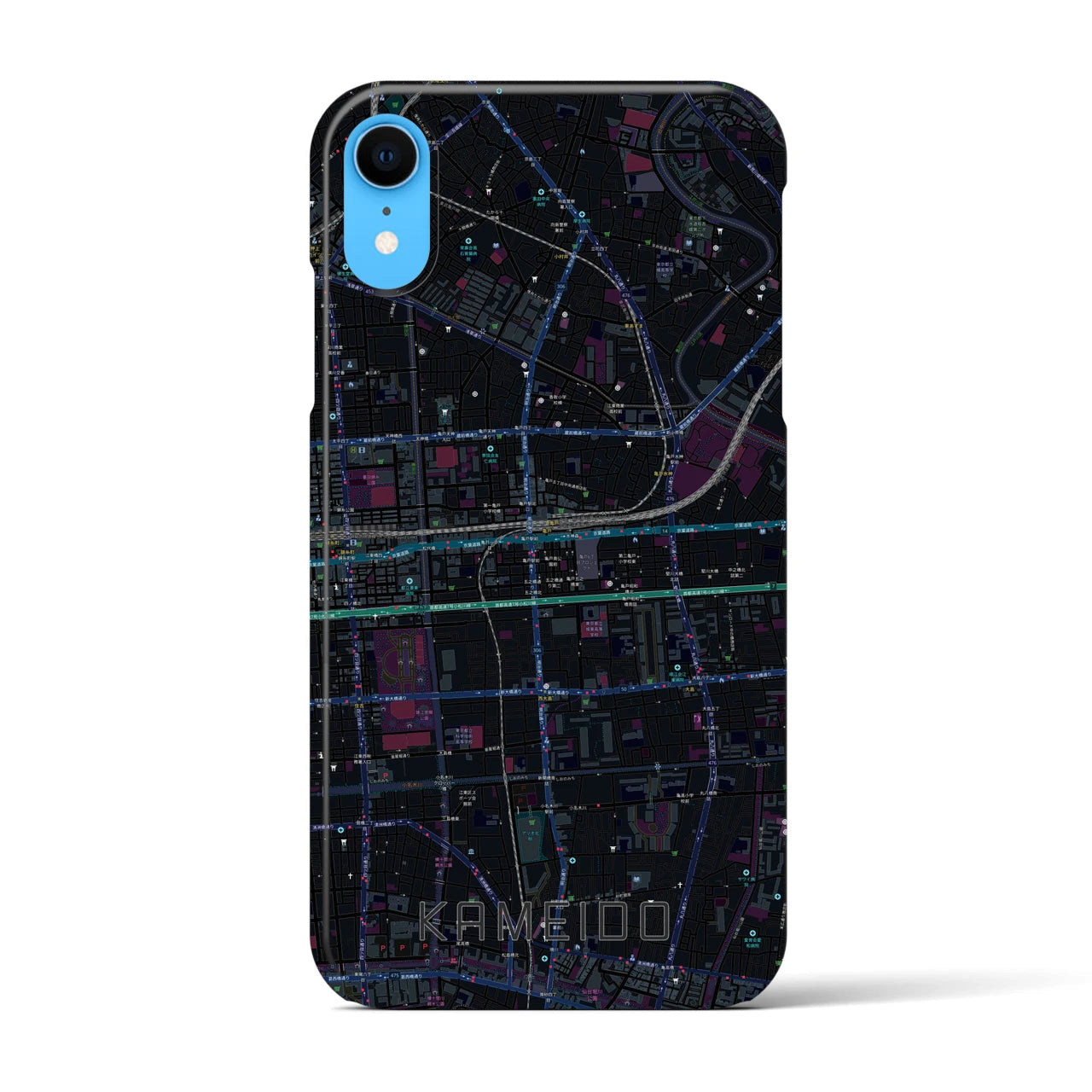 【亀戸(東京都)】地図柄iPhoneケース(バックカバータイプ)