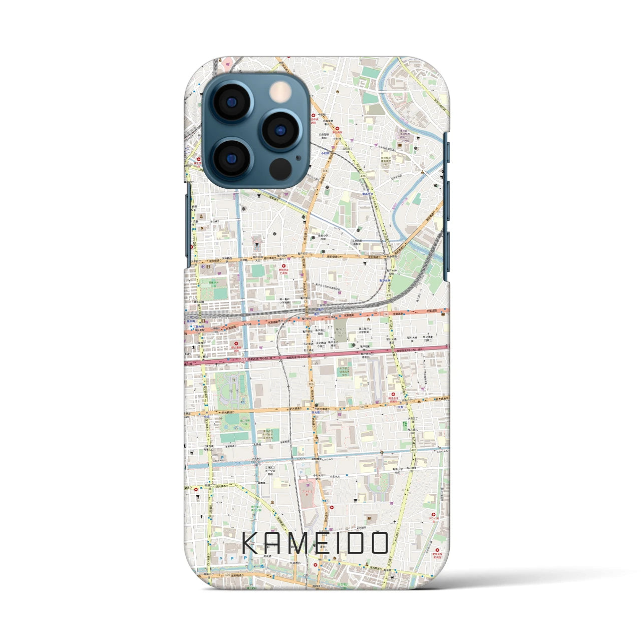 【亀戸(東京都)】地図柄iPhoneケース(バックカバータイプ)