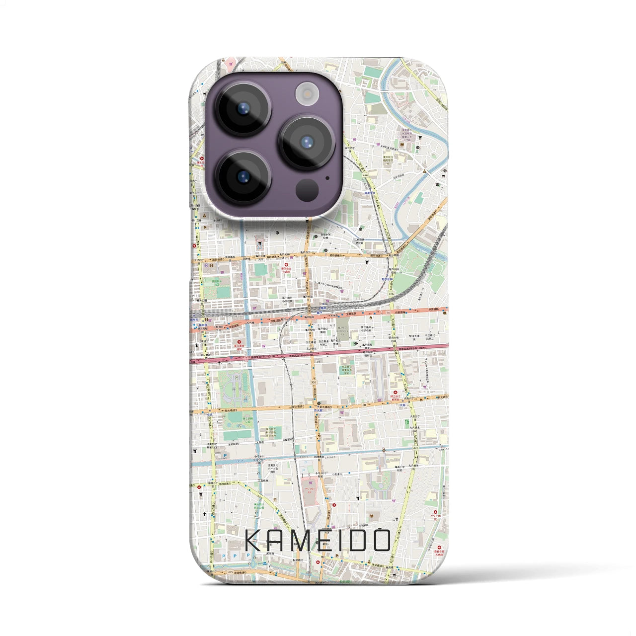 【亀戸(東京都)】地図柄iPhoneケース(バックカバータイプ)
