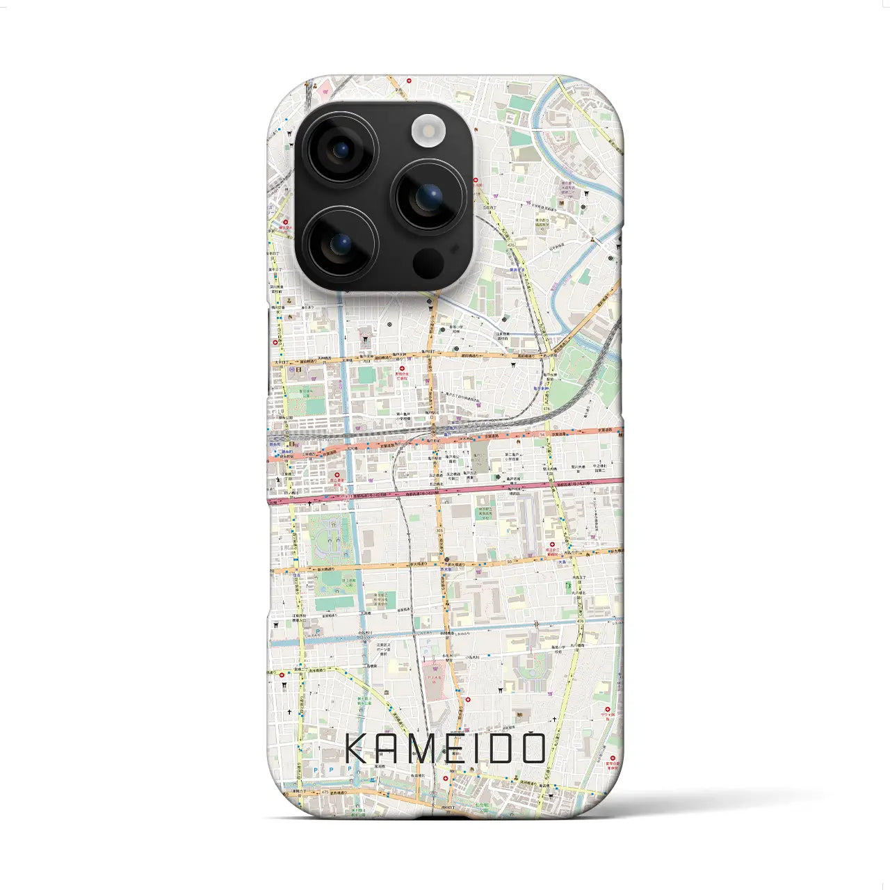 【亀戸(東京都)】地図柄iPhoneケース(バックカバータイプ)