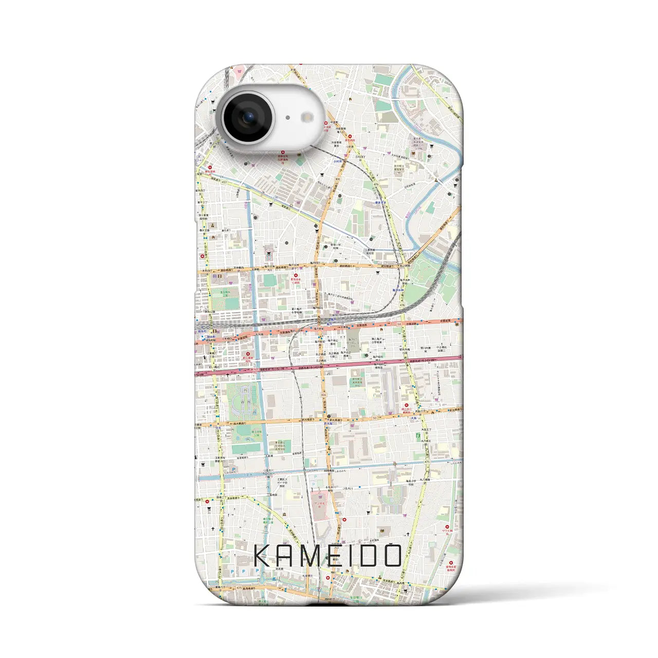 【亀戸(東京都)】地図柄iPhoneケース(バックカバータイプ)